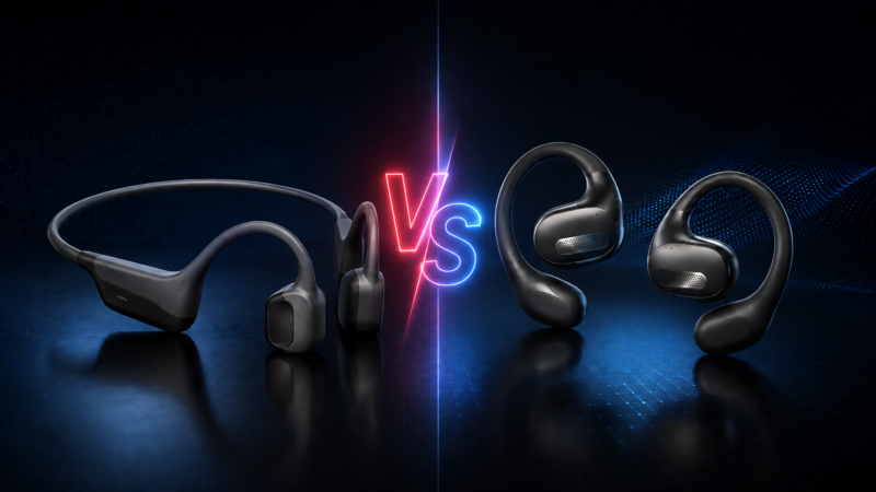 Auriculares abiertos de conducción ósea y por aire comparados para deporte y uso diario