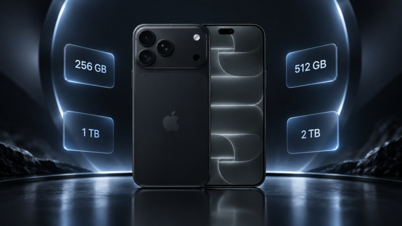 Capacidades de 256 GB, 512 GB, 1 TB y 2 TB del iPhone 18 Pro