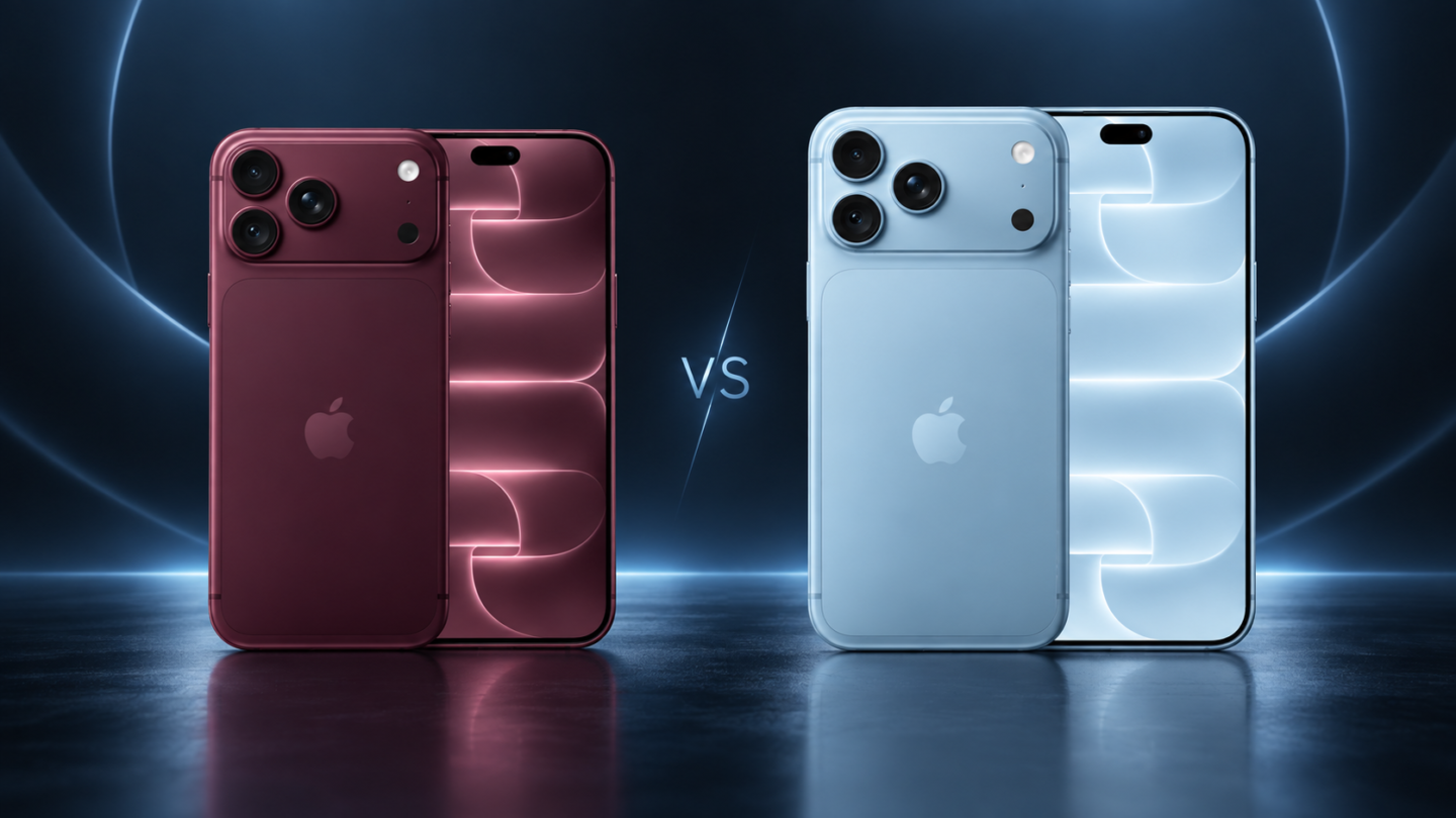iPhone 18 Pro y iPhone 18 Pro Max frente a frente mostrando la diferencia de tamaño