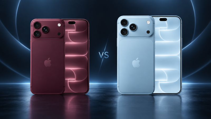 iPhone 18 Pro y iPhone 18 Pro Max frente a frente mostrando la diferencia de tamaño