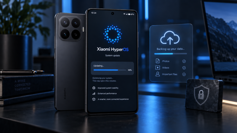 Xiaomi 15 preparado para instalar la beta de HyperOS 4 con una advertencia sobre la copia de seguridad