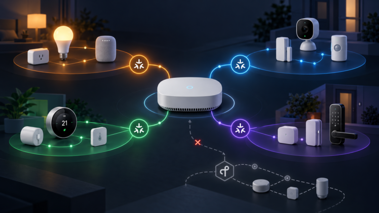 Hub Tapo conectado mediante Matter con Apple Casa, Google Home, Alexa y SmartThings